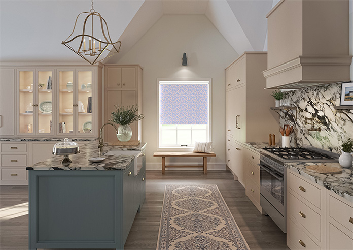 Oak Leaves, Periwinkle - Twist&Fit Roller Blind - Image 8
